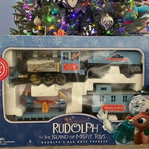 Rudolph’s Red Nose Express Battery Operated Train Set by Playing Mantis